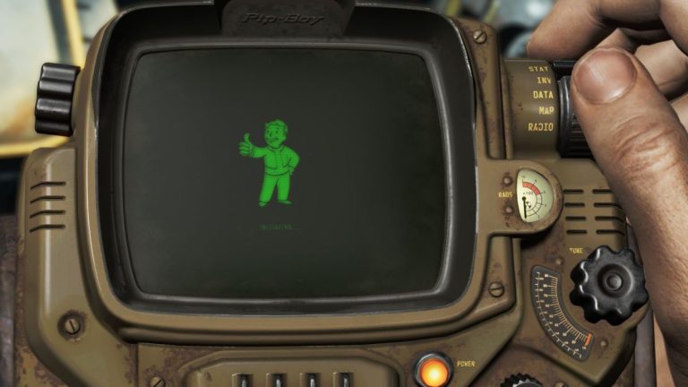 A pip-boy loading screen