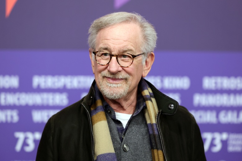 BERLIN, GERMANY - FEBRUARY 21: Steven Spielberg attends the "The Fabelmans" (Die Fabelmans) & Honorary Golden Bear And Homage For Steven Spielberg press conference during the 73rd Berlinale International Film Festival Berlin at Grand Hyatt Hotel on February 21, 2023 in Berlin, Germany. (Photo by Andreas Rentz/Getty Images)