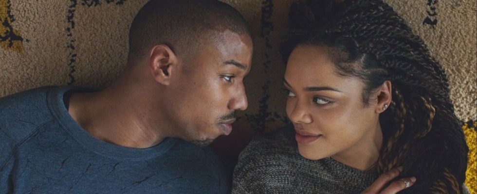 Michael B. Jordan and Tessa Thompson in Creed