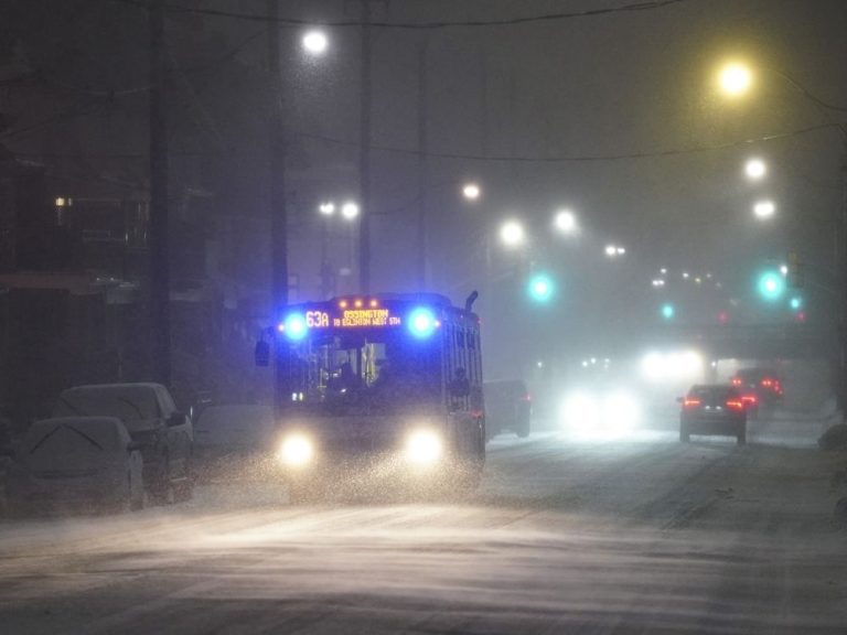 Une importante tempête hivernale amène de la neige, du tonnerre et des éclairs dans certaines régions de l’Ontario