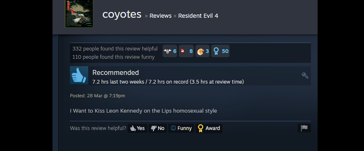 Meilleures critiques Steam du remake de Resident Evil 4 2023