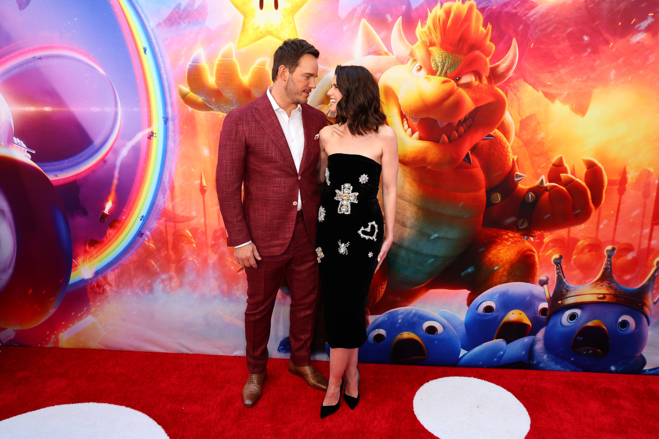 Chris Pratt et Katherine Schwarzenegger à la première de Super Mario Bros.