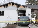 Les pompiers, la police et le bureau du coroner étaient toujours sur les lieux d'un incendie mortel sur Castlefrank Road mardi matin.