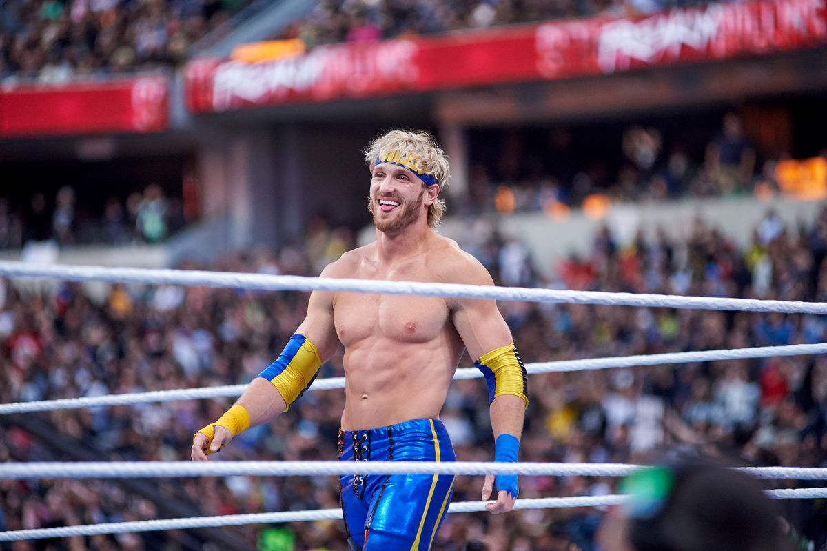 Logan Paul sur le ring WrestleMania 39 