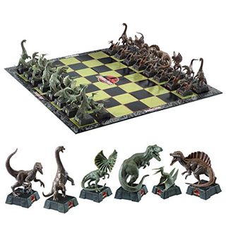 Jeu d'échecs Jurassic Park avec pièces de dinosaures