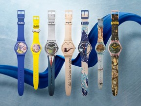 La collection Swatch Art Journey célèbre sept chefs-d'œuvre d'artistes tels que Sandro Botticelli, Roy Lichtenstein et Katsushika Hokusai.