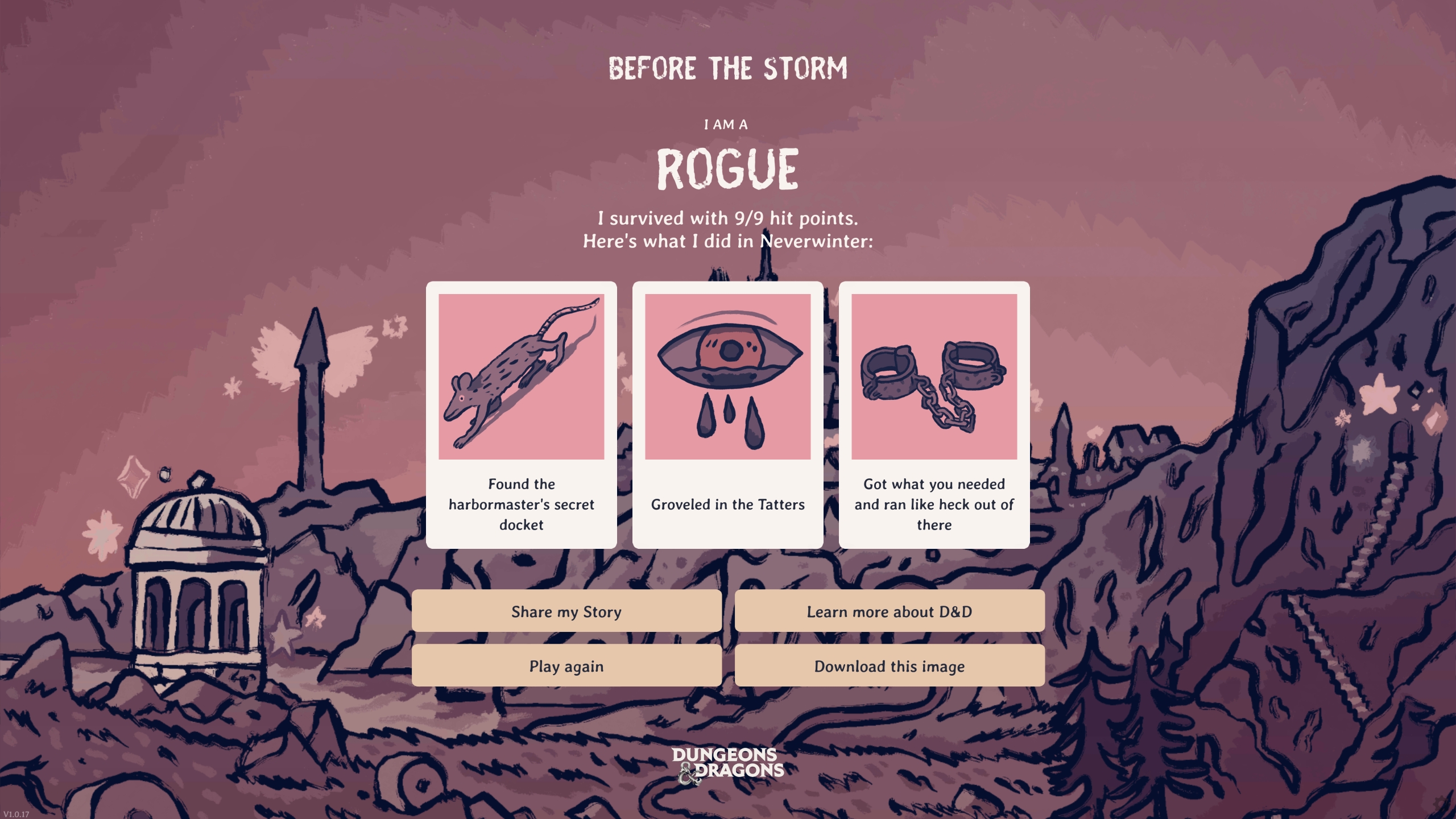 Les réalisations d'un voleur dans Before the Storm