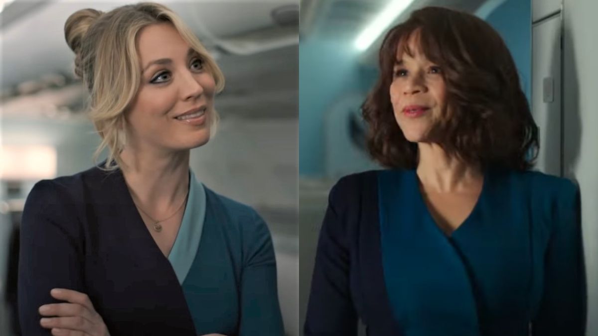 Kaley Cuoco and Rosie Perez on The Flight Attendant.