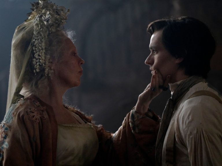 “GREAT EXPECTATIONS” -- Episode 2 --   Pictured (L-R): Olivia Colman as “Miss Havisham,” Fionn Whitehead as “Pip.”  CR: Miya Mizuno/FX