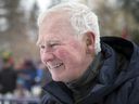 Le gouverneur général de l'époque, David Johnston, sur le terrain de Rideau Hall en 2017.