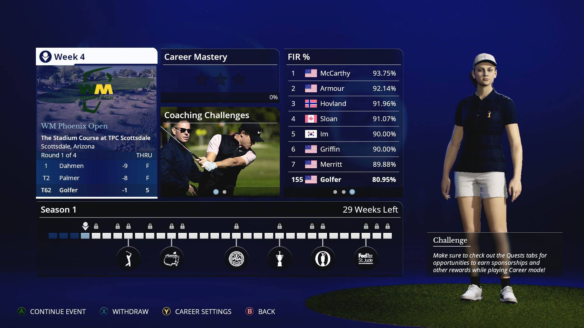 EA Sports PGA Tour, PC, Critique, Jeu de golf, Simulateur de golf, Mode carrière, Golfeuse, NoobFeed