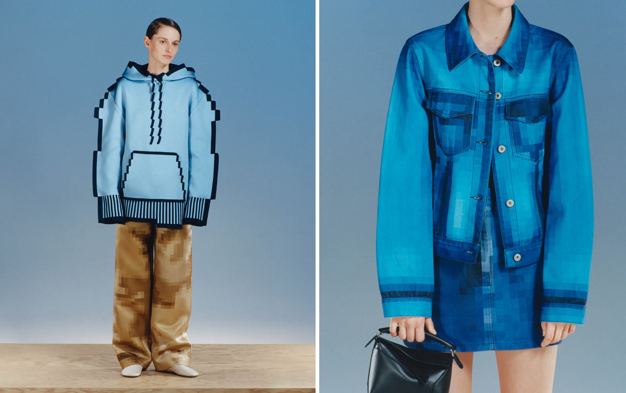 Loewe SS23 Vêtements et accessoires pixélisés