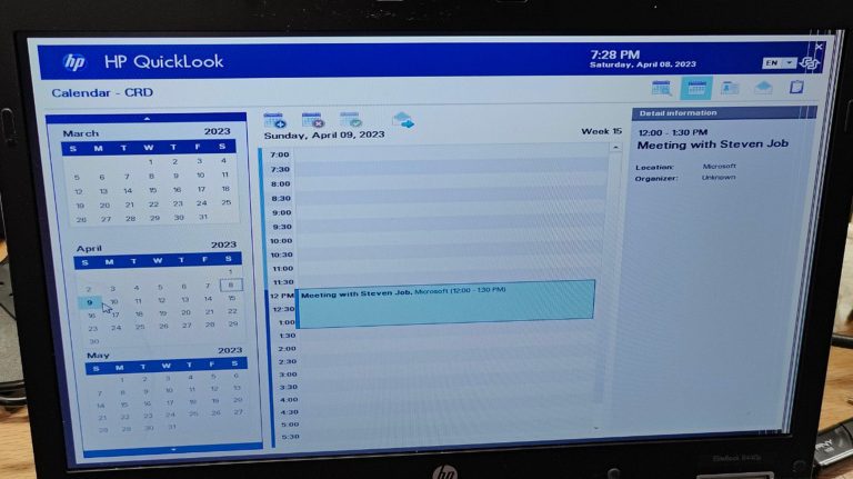 Microsoft Outlook dans le BIOS ?  HP a essayé ça