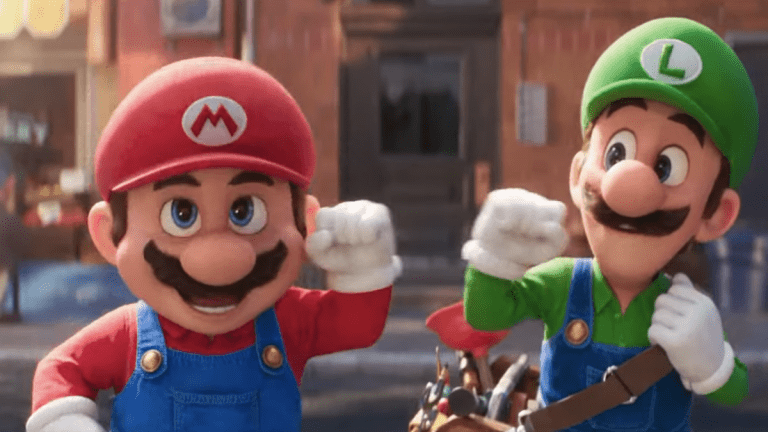 Mario and Luigi in The Super Mario Bros. Movie 