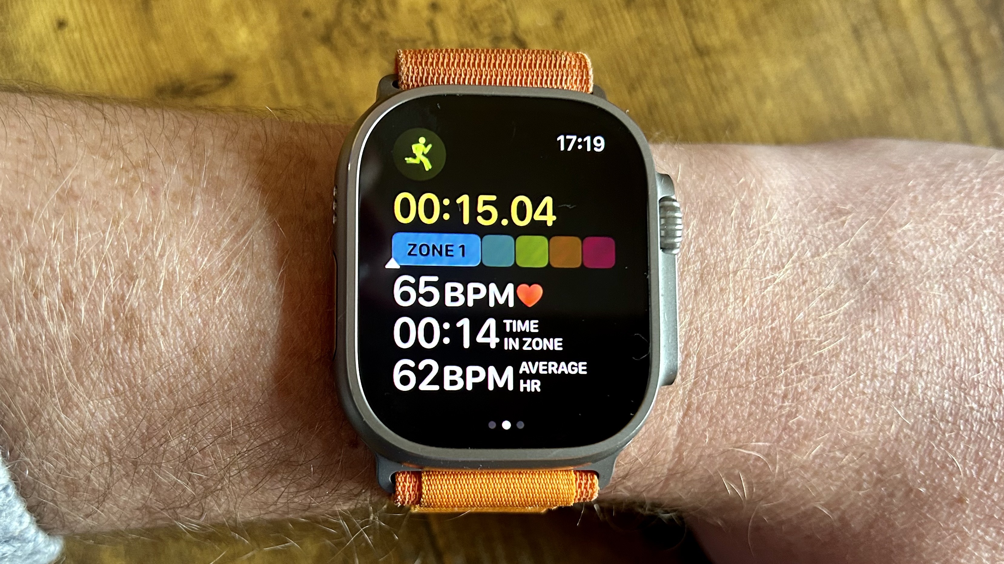 une photo des zones de fréquence cardiaque sur apple watch ultra