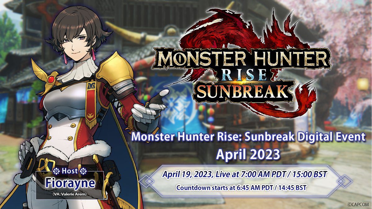 Sunbreak Digital Event annoncé pour le 19 avril
