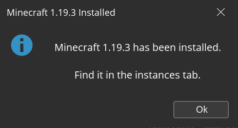 Minecraft installé