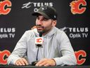 Les Flames de Calgary Nazem Kadri s'entretiennent avec les médias au Scotiabank Saddledome le vendredi 14 avril 2023. Azin Ghaffari/Postmedia