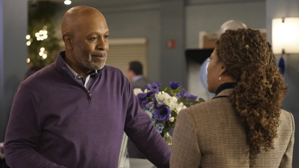 James Pickens Jr. comme Richard et Kelly McCreary comme Maggie dans 'Grey's Anatomy' Saison 19 Episodes 14 & 15