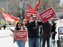 Grévistes de l'AFPC à Ottawa, le 20 avril 2023.