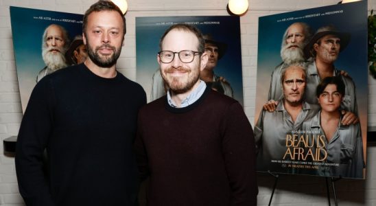 Lars Knudsen and Ari Aster attend the New York premiere of "Beau Is Afraid"