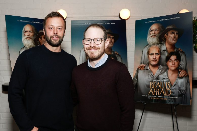 Lars Knudsen and Ari Aster attend the New York premiere of "Beau Is Afraid"