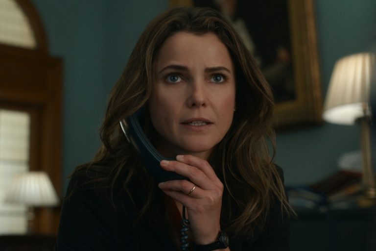 The Diplomat. Keri Russell as Kate Wyler in episode 104 of The Diplomat. Cr. Courtesy of Netflix © 2023