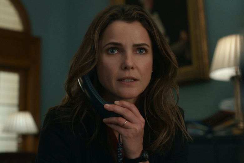 The Diplomat. Keri Russell as Kate Wyler in episode 104 of The Diplomat. Cr. Courtesy of Netflix © 2023