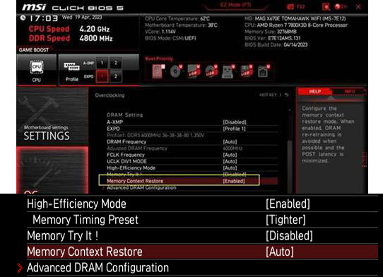 MSI accélère le démarrage AM5