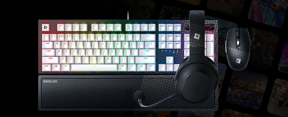 Razer et Roblox s'associent pour un clavier, un casque et une souris de jeu en édition spéciale