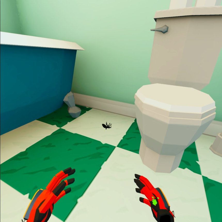 Kill It With Fire VR Spider dans la salle de bain