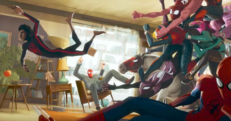 À travers la bande-annonce de Spider-Verse, Miles Morales est en désaccord avec une armée de Spider-Men
