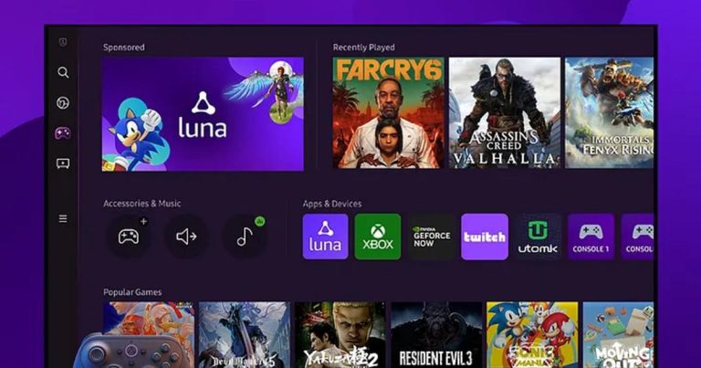 Amazon Luna arrive sur le Smart TV Gaming Hub de Samsung au Canada, en Allemagne et au Royaume-Uni