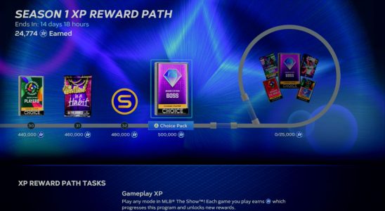 Chemin de récompense XP de la saison 1 de MLB The Show 23 (tous) |  MLBtheSHOW.io |  Le Salon 23 Actualités |  Le spectacle 23 conseils |  Le jeu Show 23 |  Le spectacle 23 nouvelles fonctionnalités |  Le spectacle 23 RTTS