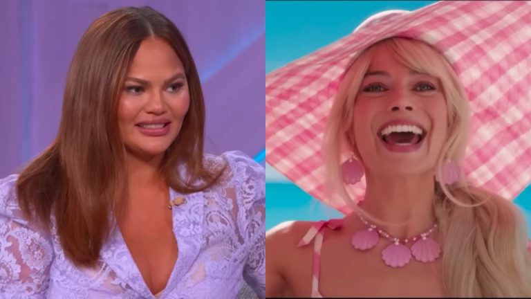 Chrissy Teigen rejoint la légion de fans obsédés par cette scène de pied dans la bande-annonce Barbie de Margot Robbie
