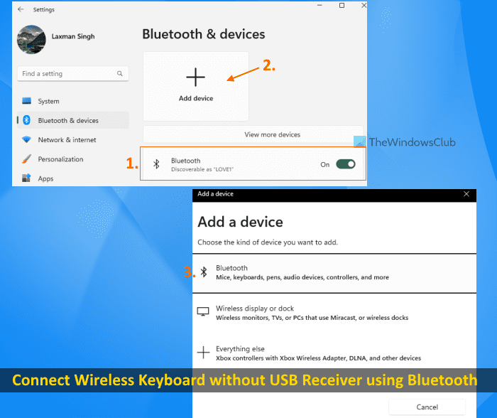 Comment connecter un clavier sans fil sans récepteur USB