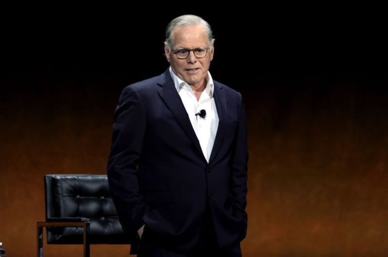 David Zaslav, President and CEO, Warner Bros. Discovery, speaks onstage for the Warner Bros. Pictures Studio Presentation during CinemaCon 2023