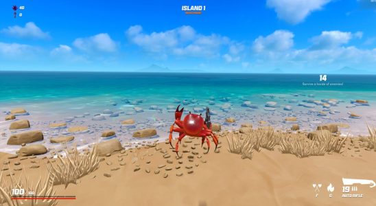 De toute évidence, il s'agit d'un roguelike au rythme effréné où vous êtes un crabe avec une arme à feu