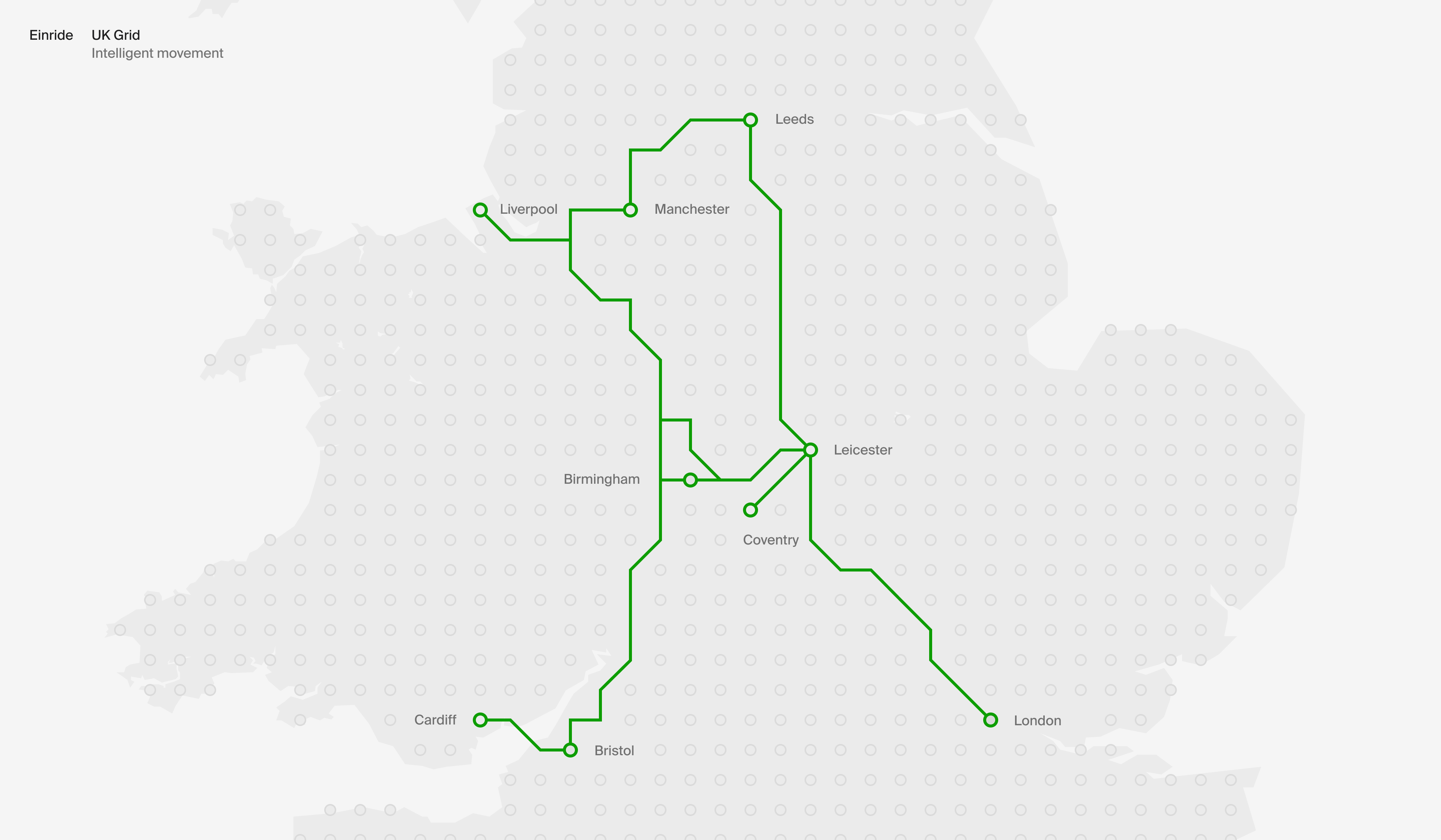 Grille du réseau de transport prévu d'Einride