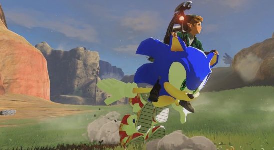 Sonic Over Motorcycle BotW mod