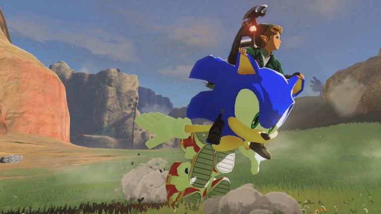 Sonic Over Motorcycle BotW mod