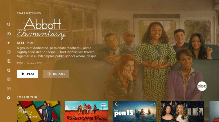 Hulu lance une nouvelle interface avec une barre latérale verticale sur Fire TV, Apple TV et Roku