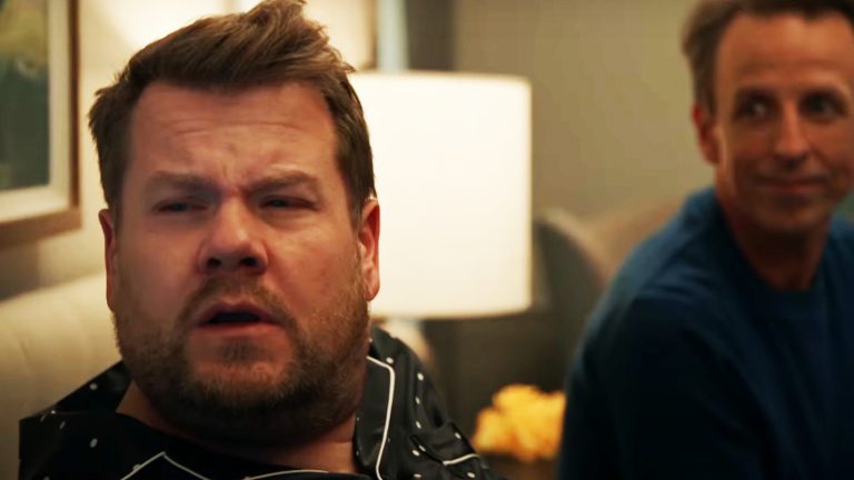 James Corden reçoit un drôle d'adieu de Stephen Colbert, David Letterman, Jimmy Fallon et plus
