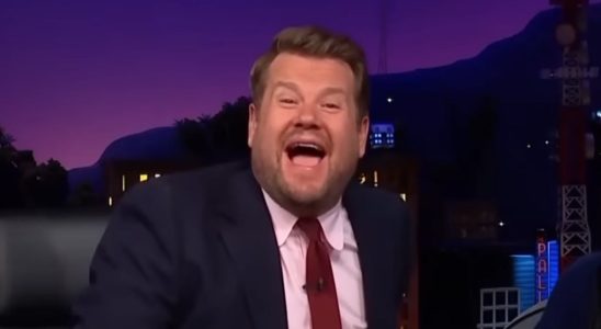 James Corden wide smile in The Late Late Show with James Corden