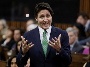 Le premier ministre du Canada, Justin Trudeau, prend la parole lors de la période des questions à la Chambre des communes sur la Colline du Parlement à Ottawa, Ontario, Canada, le 8 mars 2023.