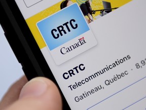 La page des médias sociaux du Conseil de la radiodiffusion et des télécommunications canadiennes (CRTC) le 17 mai 2021.