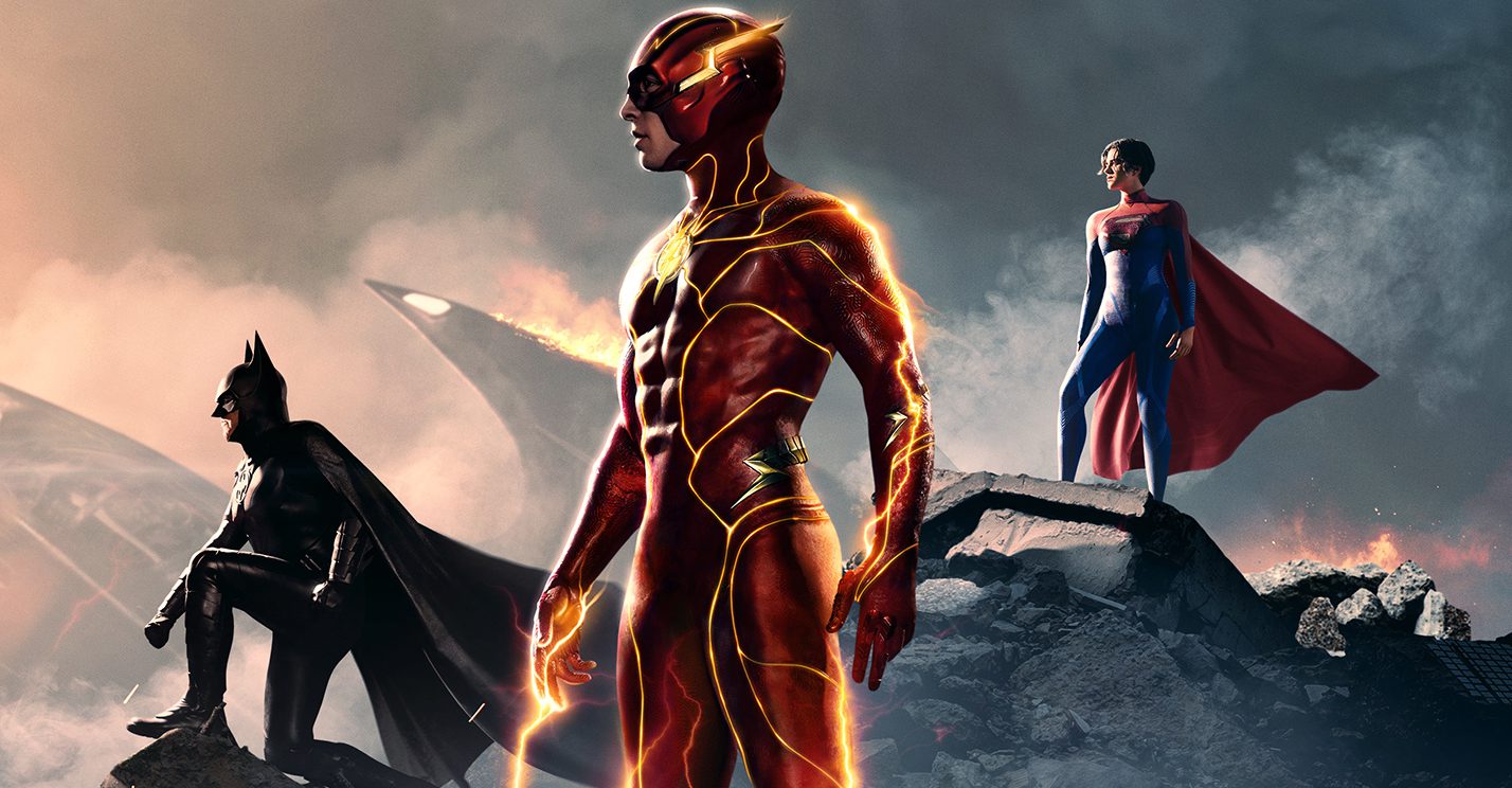 Ezra Miller The Flash, Michael Keaton Batman, and Sasha Calle Supergirl team up in the second The Flash trailer, the best superhero movie trailer we've ever seen.