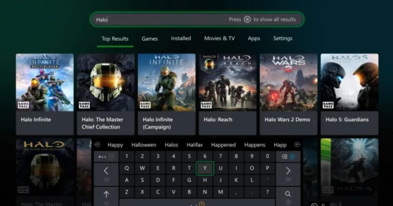 La mise à jour du système Xbox inclut une expérience de recherche raffinée