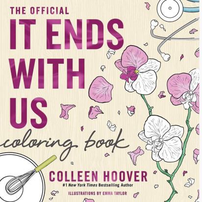 la couverture du livre de coloriage It Ends With Us maintenant annulé