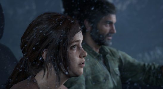 Joel and Ellie in a car